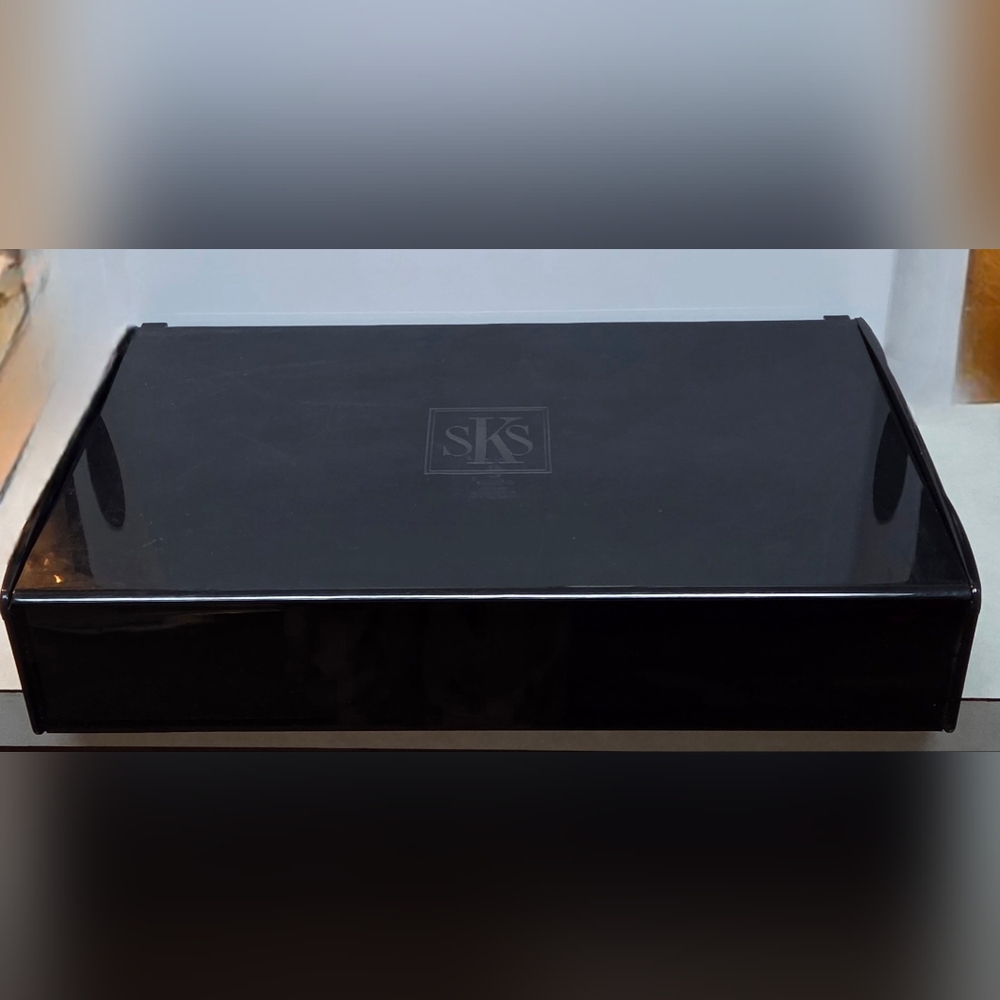 SKS Black Anti-Tarnish Cloth Liner Organizer Jewelry Box